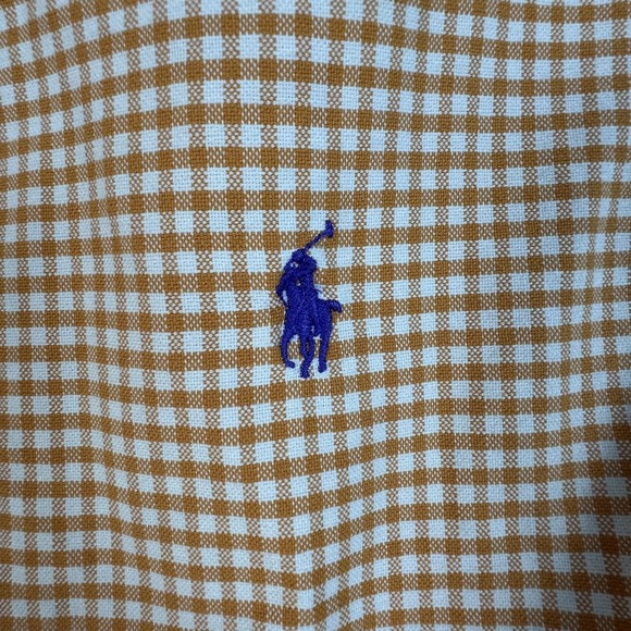 Ralph Lauren Shirt Mens Large Gingham Button Down Custom Fit Long Sleeve Dress - Picture 3 of 11